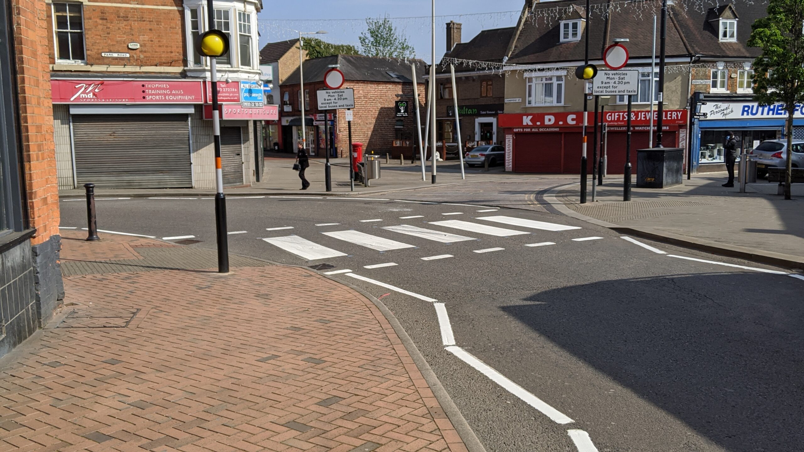 Repainted zebra crossing - April 20202